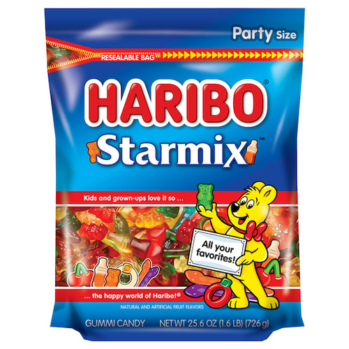 Haribo Starmix Confectionery Gummi Candy, 25.6 Ounce, 4 per case